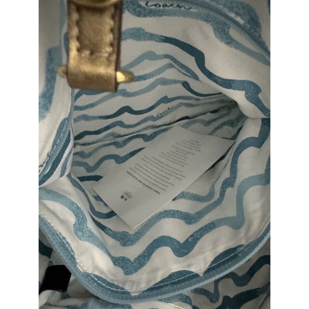 Unique Coach Audrey Canvas Limited Edition Tote bag w/ Jeweled Starfish 17024 - Picture 12 of 15